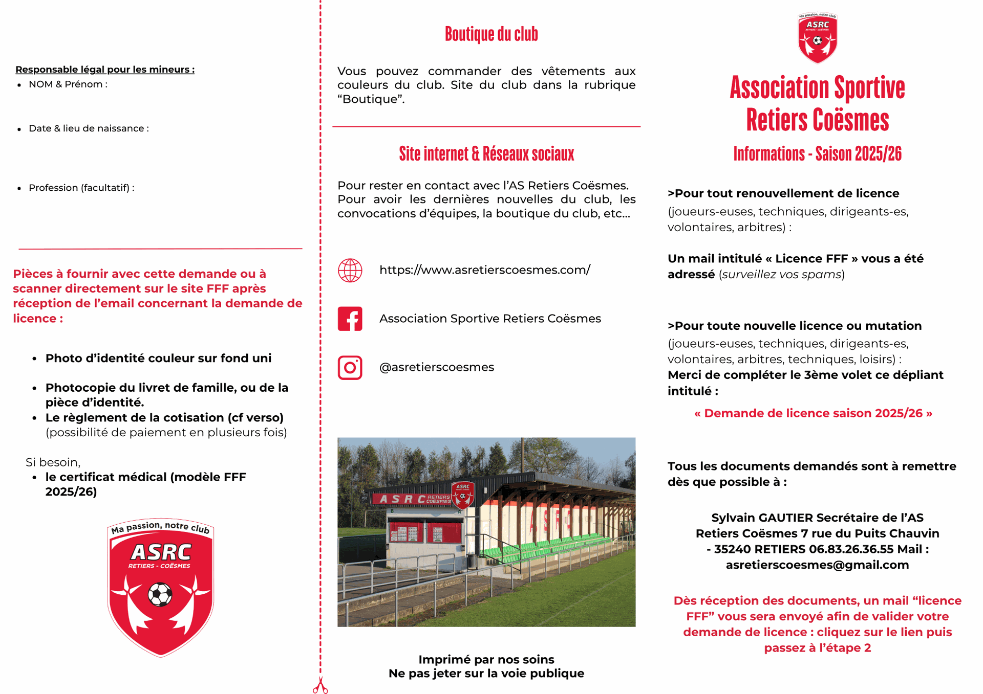 Document demande de licence 1